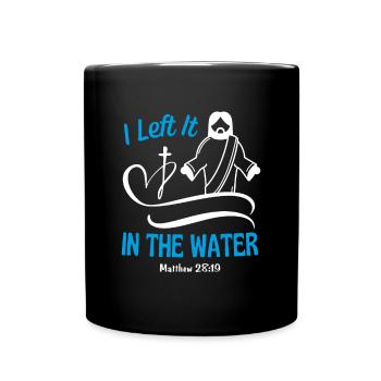 Christian Baptism Bible Quote Psalm Prayer - Full Colour Mug - black - Front