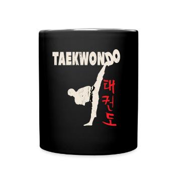 Techniques de maîtrise du taekwondo et coups de pied d’arts martiaux - Mug uni - noir - Devant