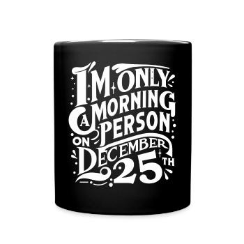 25 décembre blanc - Mug uni - noir - Devant