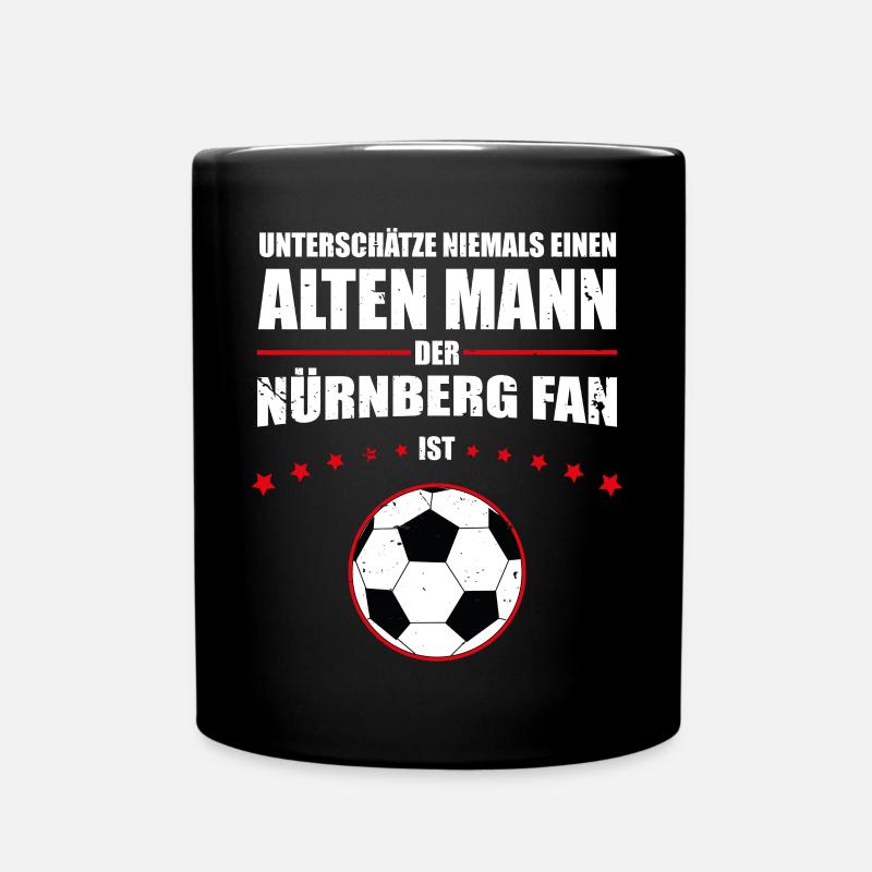 Alter Mann - Nürnberg Fan | Retro Vintage Design - Tasse einfarbig - Schwarz
