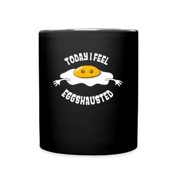 Oeuf épuisé aujourd’hui Humour drôle de jeu de mots - Mug uni - noir - Devant