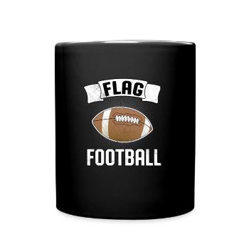 Flag Football Spieler Sport Team - Tasse einfarbig - Schwarz - Vorne