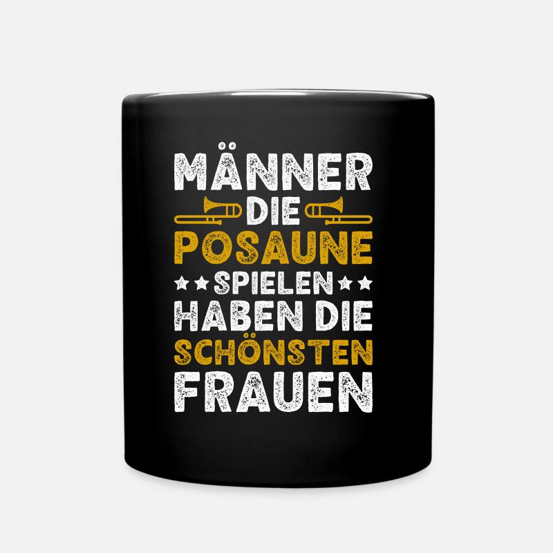 Posaune Männer Posaunist Blasmusik Posaunenspieler - Tasse einfarbig - Schwarz