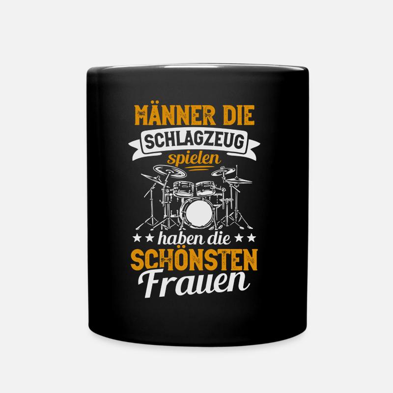 Schlagzeug Männer Schlagzeuger Drummer - Tasse einfarbig - Schwarz