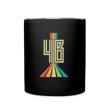 4b Mouvement Féminisme Style Rétro Force Femmes - Mug uni - noir - Devant