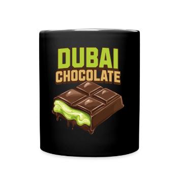 Dubaï Chocolat Pistaches Pistache Crème Chocolat - Mug uni - noir - Devant