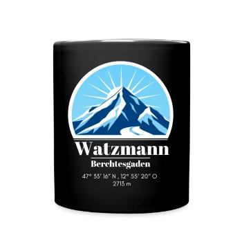 Watzmann Berchtesgaden Ski Hiver Montagne - Mug uni - noir - Devant