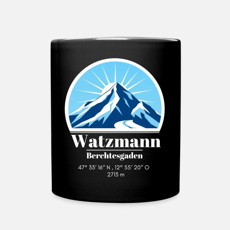 Watzmann Berchtesgaden Ski Hiver Montagne - Mug uni - noir