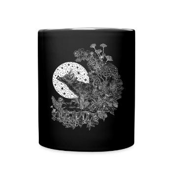 LE RENARD ET LE CIEL NOCTURNE - Mug uni - noir - Devant