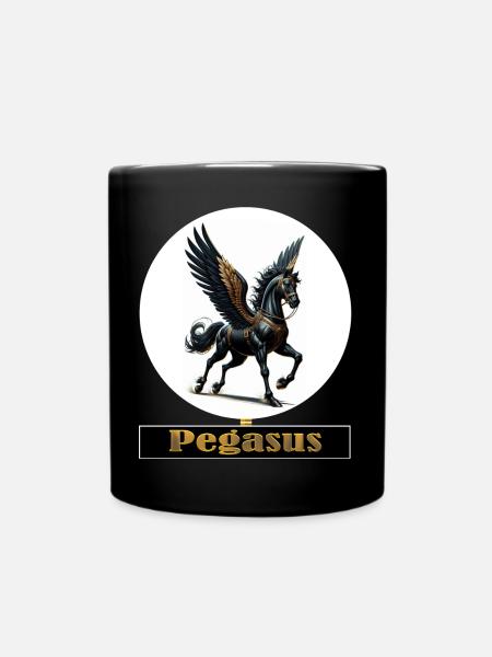 Pégase aux ailes noires - Mug uni - noir