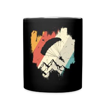 Parapente au-dessus de Rainbow Peaks - Mug uni - noir - Devant