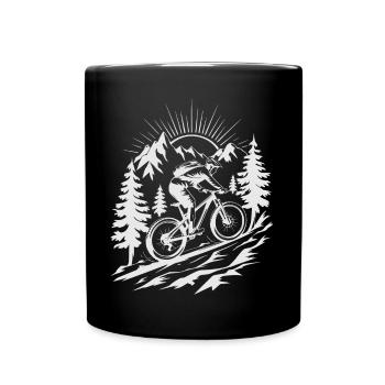 MTB Mountainbike - Tasse einfarbig - Schwarz - Vorne