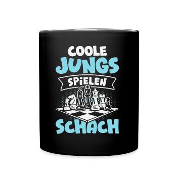 Schach Jungs Schachspieler Jungen - Tasse einfarbig - Schwarz - Vorne