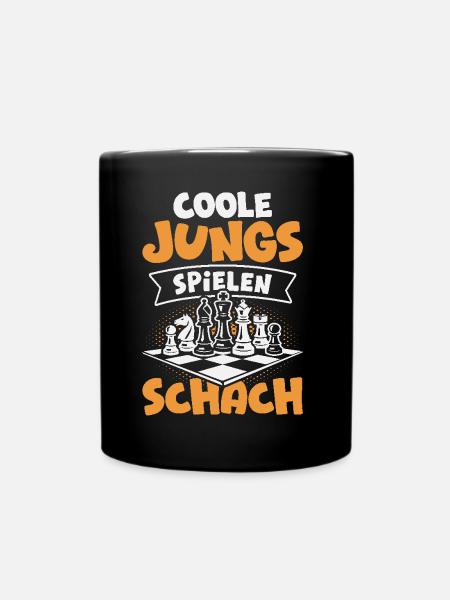 Schach Jungs Schachspieler Jungen - Tasse einfarbig - Schwarz