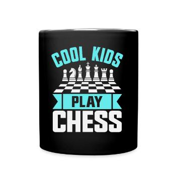 Chess Player Cool Kids Play Chess - Full Colour Mug - black - Front