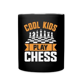 Chess Player Cool Kids Play Chess - Full Colour Mug - black - Front