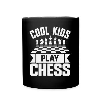 Chess Player Cool Kids Play Chess - Full Colour Mug - black - Front