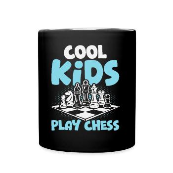 Joueur d’échecs Cool Kids Jouant aux échecs - Mug uni - noir - Devant