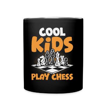 Chess Player Cool Kids Play Chess - Full Colour Mug - black - Front