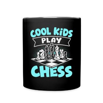 Chess Player Cool Kids Play Chess - Full Colour Mug - black - Front