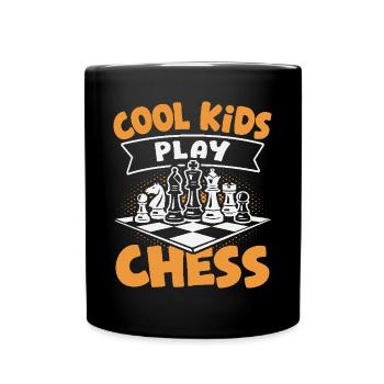 Chess Player Cool Kids Play Chess - Full Colour Mug - black - Front