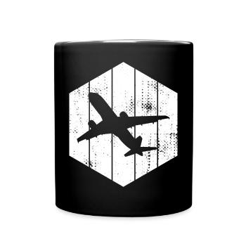 Airplanes Sketch - Full Colour Mug - black - Front