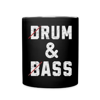 Drum and bass - rum and ass - Full Colour Mug - black - Front