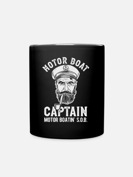 Bateau à moteur Capitaine Bateau à moteur - Mug uni - noir