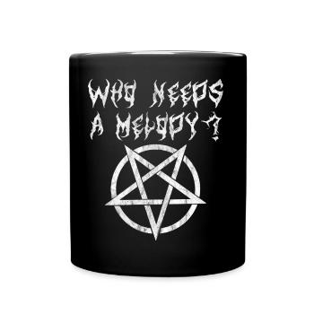 Pentagramm Black Metal Gothic Ironie Vintage - Tasse einfarbig - Schwarz - Vorne