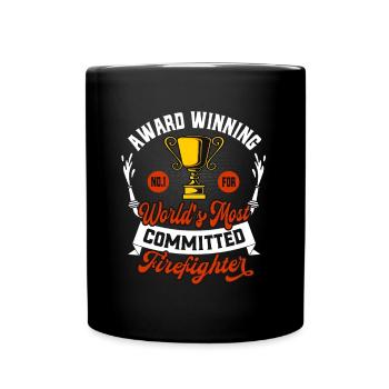 Pompier Humour Engagé Pompiers Sauvetage - Mug uni - noir - Devant