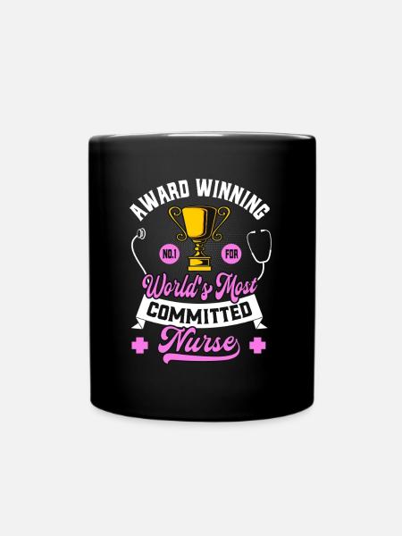 Infirmière dévouée drôle primée - Mug uni - noir