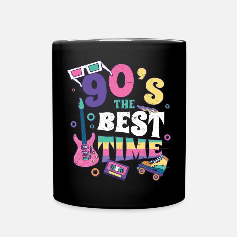 90er Jahre - Tasse einfarbig - Schwarz