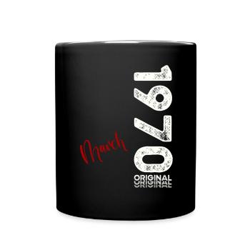 55ème anniversaire cadeau mari Vintage mars 1970 - Mug uni - noir - Devant
