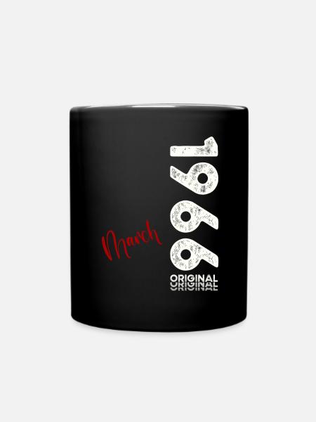 60. Geburtstag Geschenk Mann Vintage März 1966 - Tasse einfarbig - Schwarz