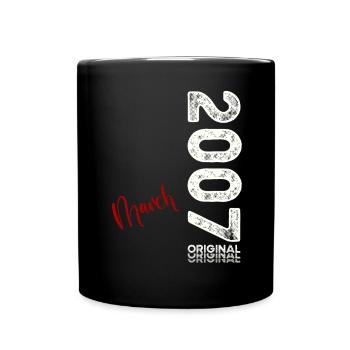 18. Geburtstag Geschenk Mann Vintage März 2007 - Tasse einfarbig - Schwarz - Vorne