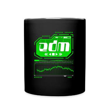 EDM Trance Elektronische Tanzmusik Rave - Tasse einfarbig - Schwarz - Vorne