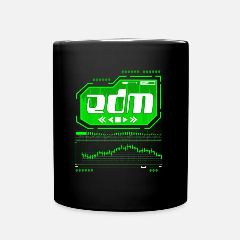EDM Trance Electronic Dance Music Rave - Full Colour Mug - black