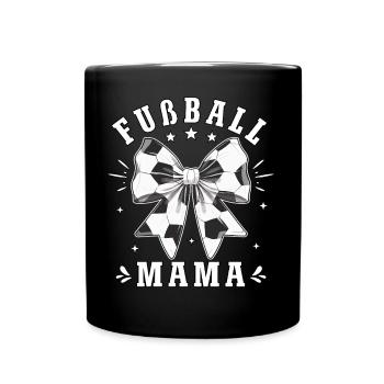 Fußball Mama Geschenk für Fußballer Mamas - Tasse einfarbig - Schwarz - Vorne