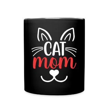Maman chat - Mug uni - noir - Devant