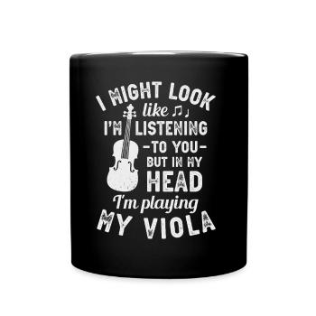 Viola Player Musician Violist Classical Music - Full Colour Mug - black - Front
