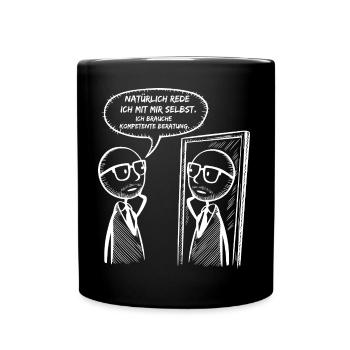 kompetente Beratung - Tasse einfarbig - Schwarz - Vorne