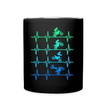 Motocross Heartbeat Enduro Supercross Dirt Bike - Mug uni - noir - Devant