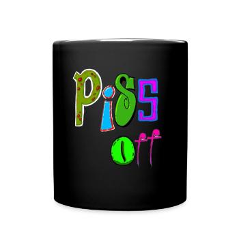 Hau ab - Tasse einfarbig - Schwarz - Vorne