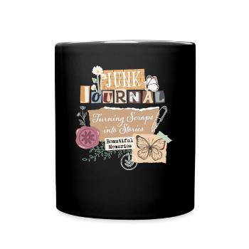 Junk Journal Vintage Scrapbooking - Tasse einfarbig - Schwarz - Vorne