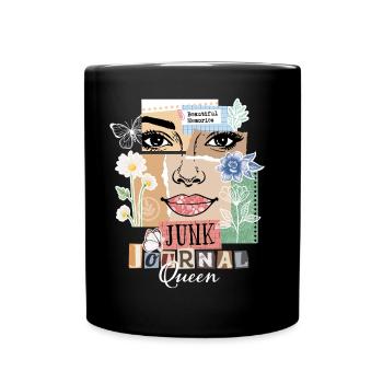 Reine du Journal de Junk – Collage Vintage - Mug uni - noir - Devant