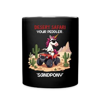 Desert Unicorn - Full Colour Mug - black - Front