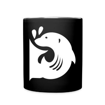Poisson pingouin | Lettre D | Vectorale - Mug uni - noir - Devant