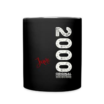 25ème anniversaire cadeau mari Original juin 2000 - Mug uni - noir - Devant