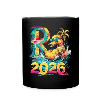 Pension 2026 Duck Pensioner Retired Funny - Full Colour Mug - black - Front