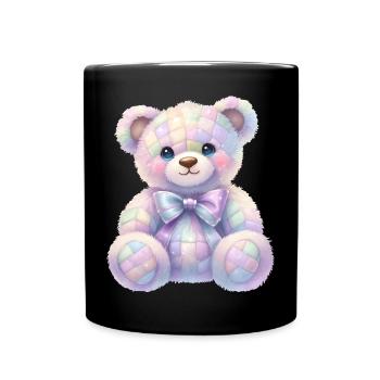 Coquette Glitter Teddy Bear 🧸 - Full Colour Mug - black - Front